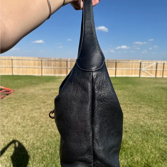 Dooney & Bourke Large Black Leather Hobo Bag - Picture 10 of 16